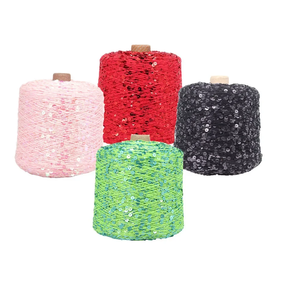50G/Ball 32 Colors Golden Sliver Sequin Yarn Sparkle Glitter Threads Knitting Lurex Crochet Sweater Craft DIY Bag 5