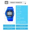 Skmei Mens 5Bar Waterproof Multifunctional Count Down Date Wristwatch Reloj Hombre Back Light Display Stop watch 1999 6