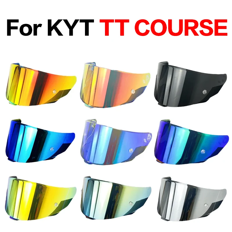 For KYT TT COURSE Motorcycle Helmet Visor Full Face Helmet Casco Moto Accessories Windshield Anti-UV KYT Capacete TTC VESC-8