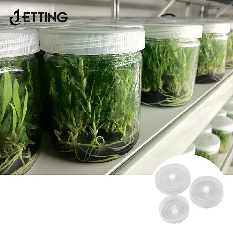 10Pcs Plants Plastic Jars Tissue Culture Bottle Cap Resistant Fungus Bottle Breathable Cover Plastic Caps