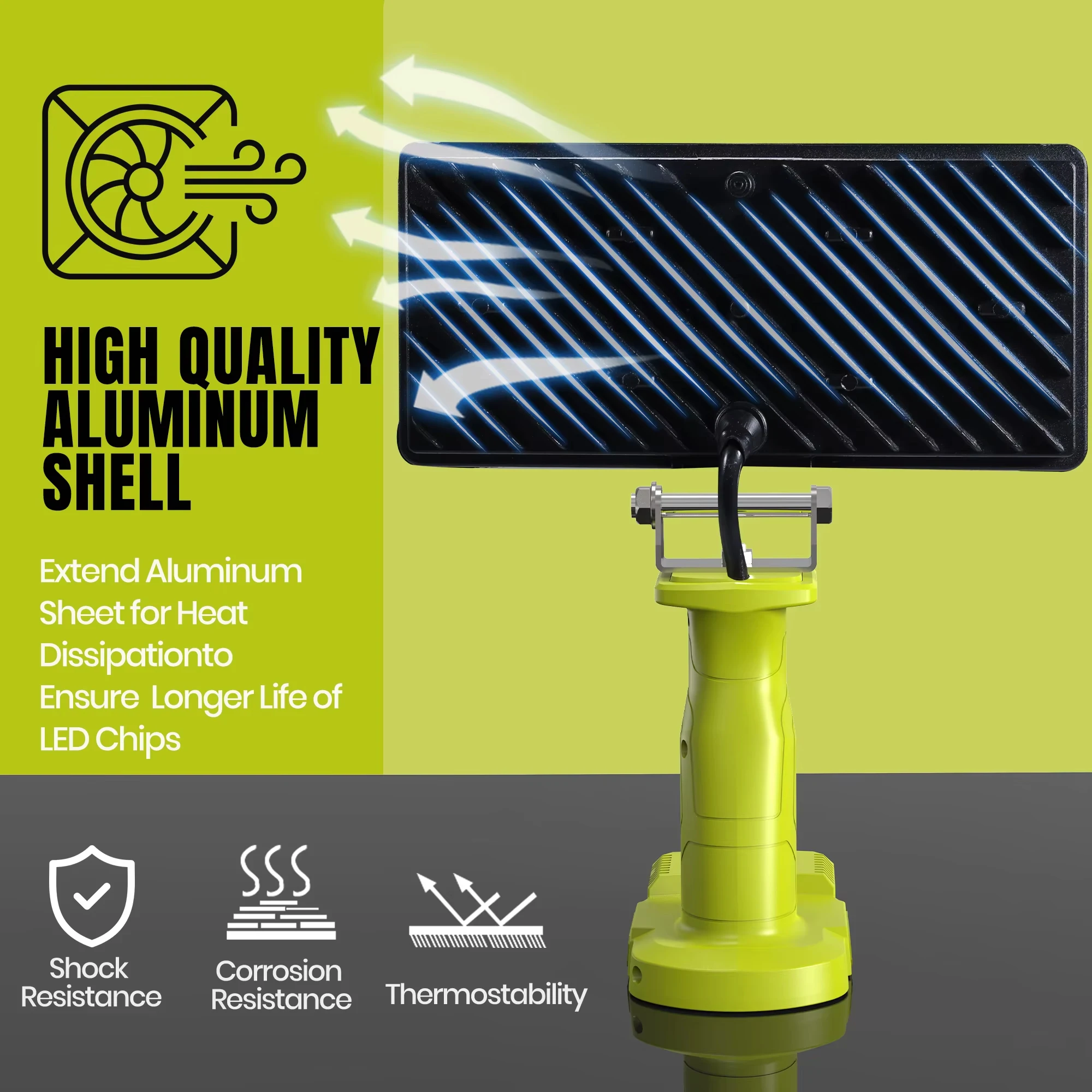LED Work Light 4000LM 35W Outdoor Emergency for Ryobi 18V Battery