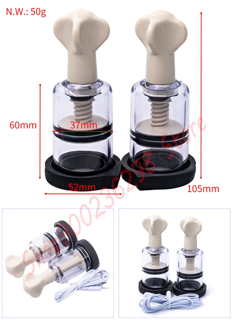 Electric Shock Nipple Clamps BDSM Bondage Labia Clip Clit/Penis Stimulator E-stim Massage Glove/Pad SM Roller Sex Toy For Couple 4