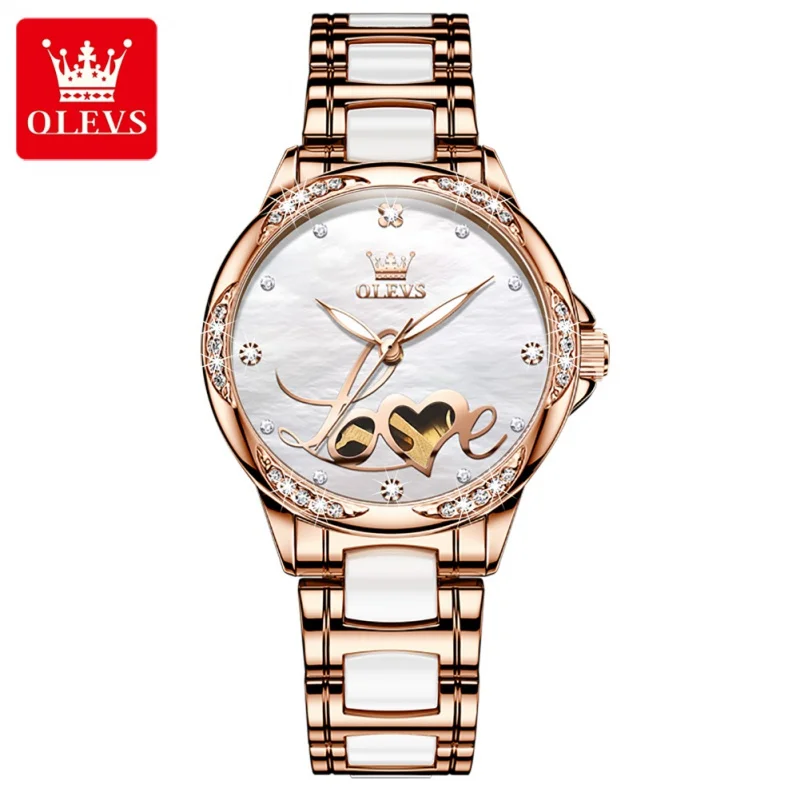 

OLEVS 6613 Popular High Luxury Automatic ceramics Stainless Steel back cover Mechanical Watches