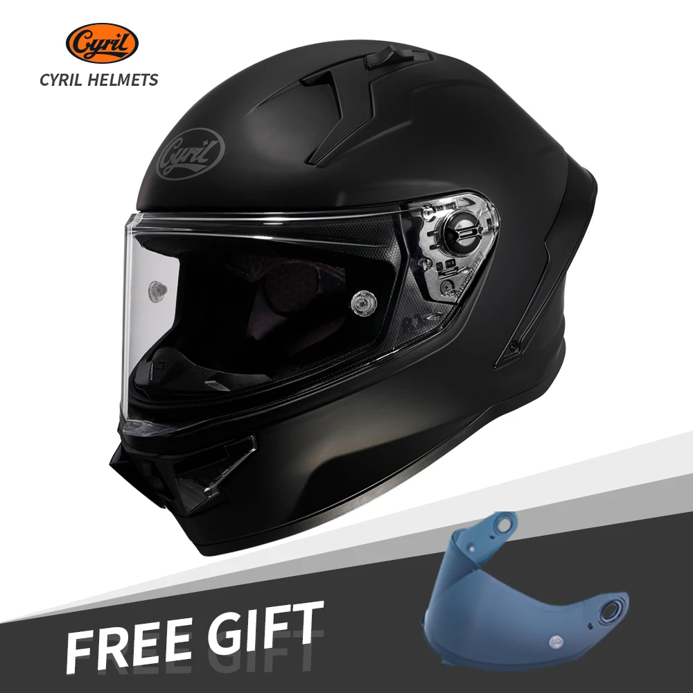 

2024 New Cyril Helmets For Motorcycles DOT Certified Safety Comfortable Full Face Breathable Dual Lens Moto Helmet Accessories