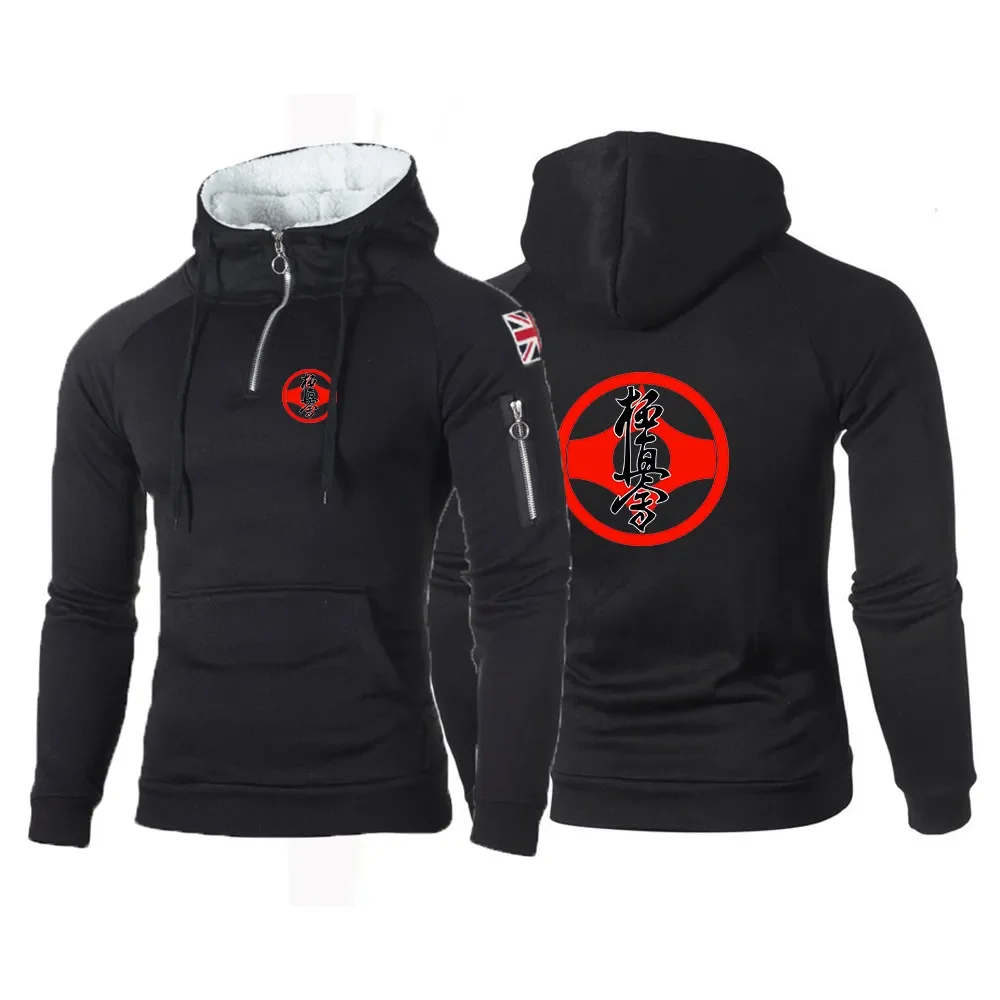 

Kyokushin Karate 2024 Men's New Hoodies Sweatshirts Fashion Zip Long Sleeve Hooded Casual Hoody Outwear Streetwear Pullover Tops