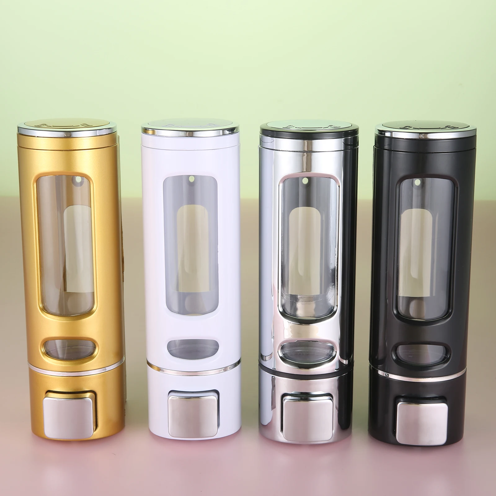 ขวดเติมเครื่องจ่ายสบู่เหลวน้ำยาสำหรับใช้ในห้องน้ำขนาด400มล. พร้อมสกรูติดผนังแชมพูสำหรับใช้ในครัวสำนักงานบ้าน 1