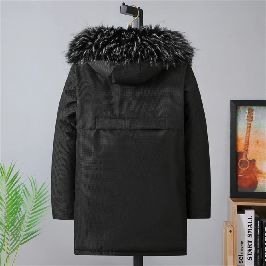 Winter Long Parkas Men Thick Fleece Jacket Coat Plus Size 10XL Fashion Casual Cargo Parkas Male Outerwear Big Size 10XL