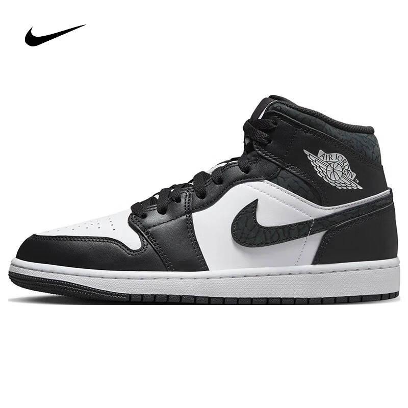 thumbnail image 1 of Zapatillas de baloncesto Air Jordan 1 Mid, cómodas, antideslizantes, resistentes al desgaste y con absorción de impactos, estilo retro, para hombre, 1 of 5