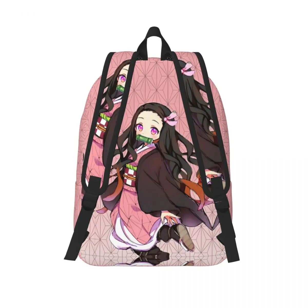 Demon Slayer Nezuko Kamado Backpack for Kindergarten Primary School Student Bookbag Daypack Sports 3