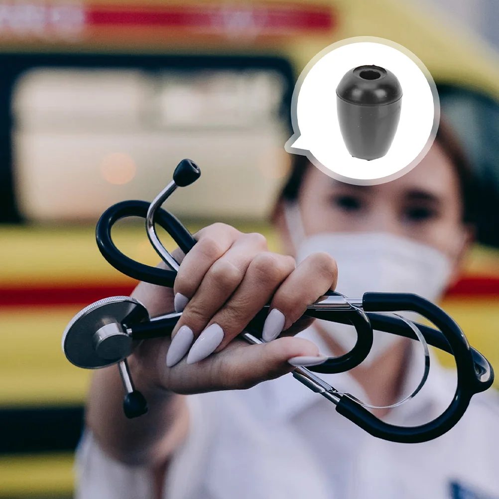15 Pcs Black Stethoscope Earplugs Silicone Earbuds Soft Sealing Ear Tips Replacement Stethoscope Accessories Health