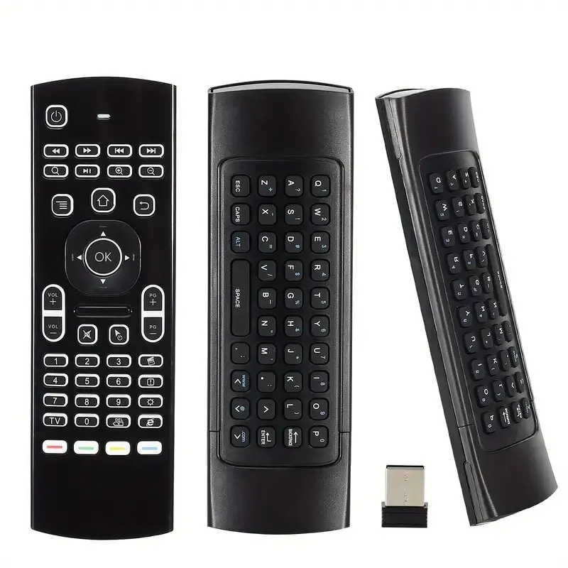 MX3 백라이트 에어 마우스 원격 제어 2.4G RF 무선 키보드 안드로이드 T..