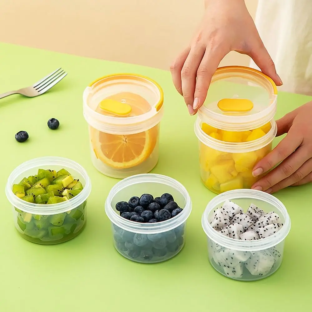 

Круглая для хранения еды Box портативный герметичный мини-контейнер для хранения свежести продуктов пластиковый герметичный горшок с гайкой