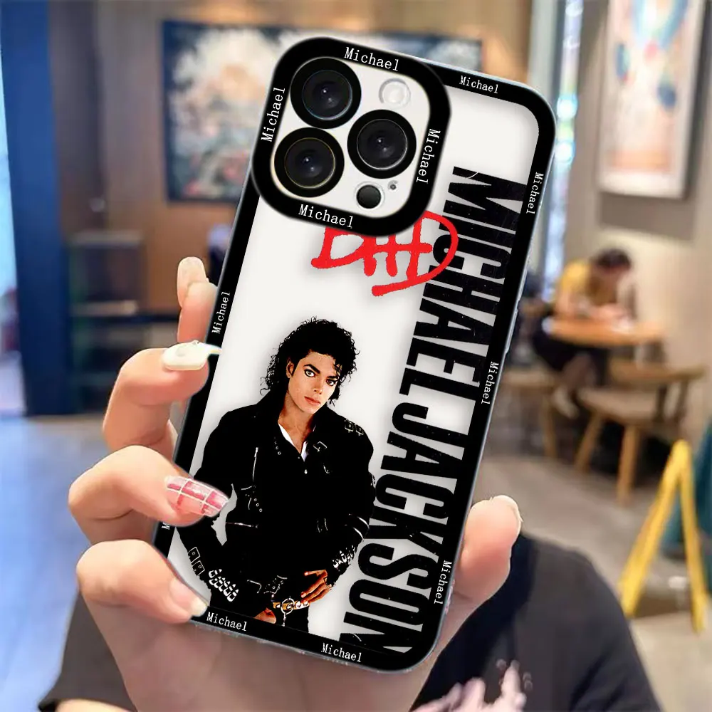 Transparent Phone Case with Michael Jackson Dancer Design