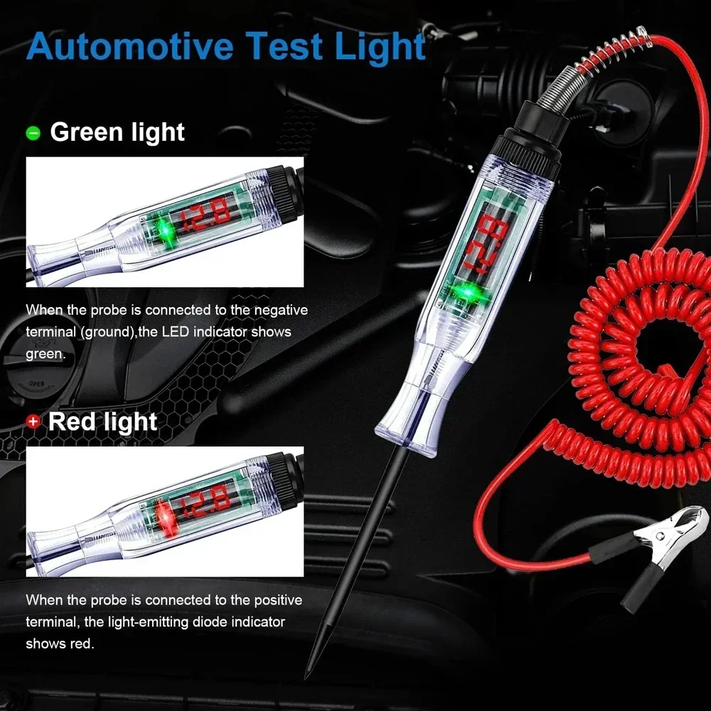 Digital Display Voltage Circuit Tester 6V 12V 24V Multifunction Car Diagnostic Probe Test Pen Auto Diagnostic Detector