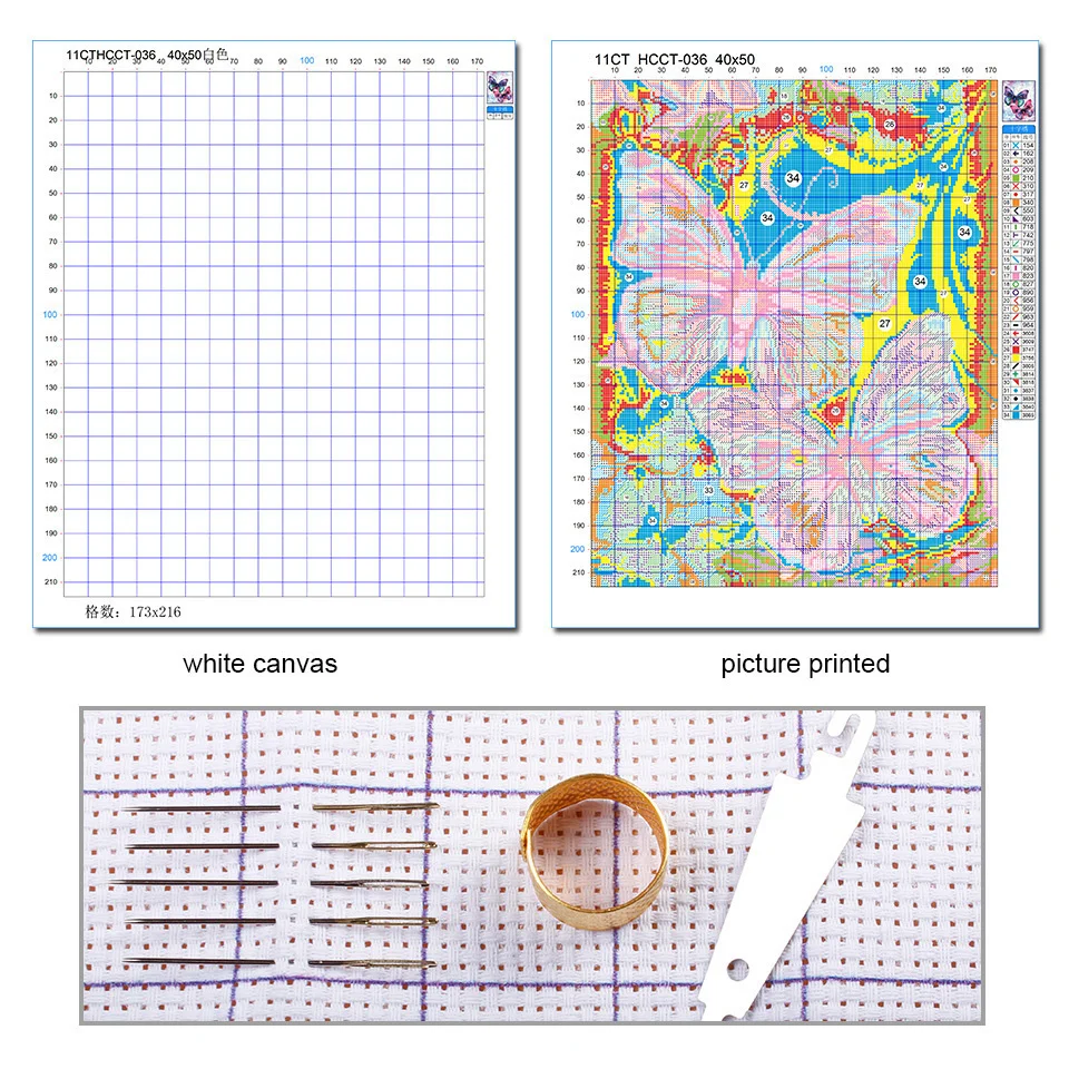 Cross Stitch Kit Disney DIY Winnie Bear Embroidery Supplies Tiger Cross Stitch Animal 2025 Cartoon Pig White Canvas Child Gift