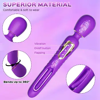HESEKS Magic Wand Vibrator Citoral Vibrator G spot Stimulator Vibrating Dildo Finger Vibrator Sex Toys