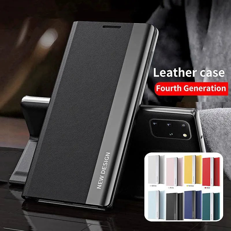 Premium Magnetic Flip Leather Phone Case with Stand Feature