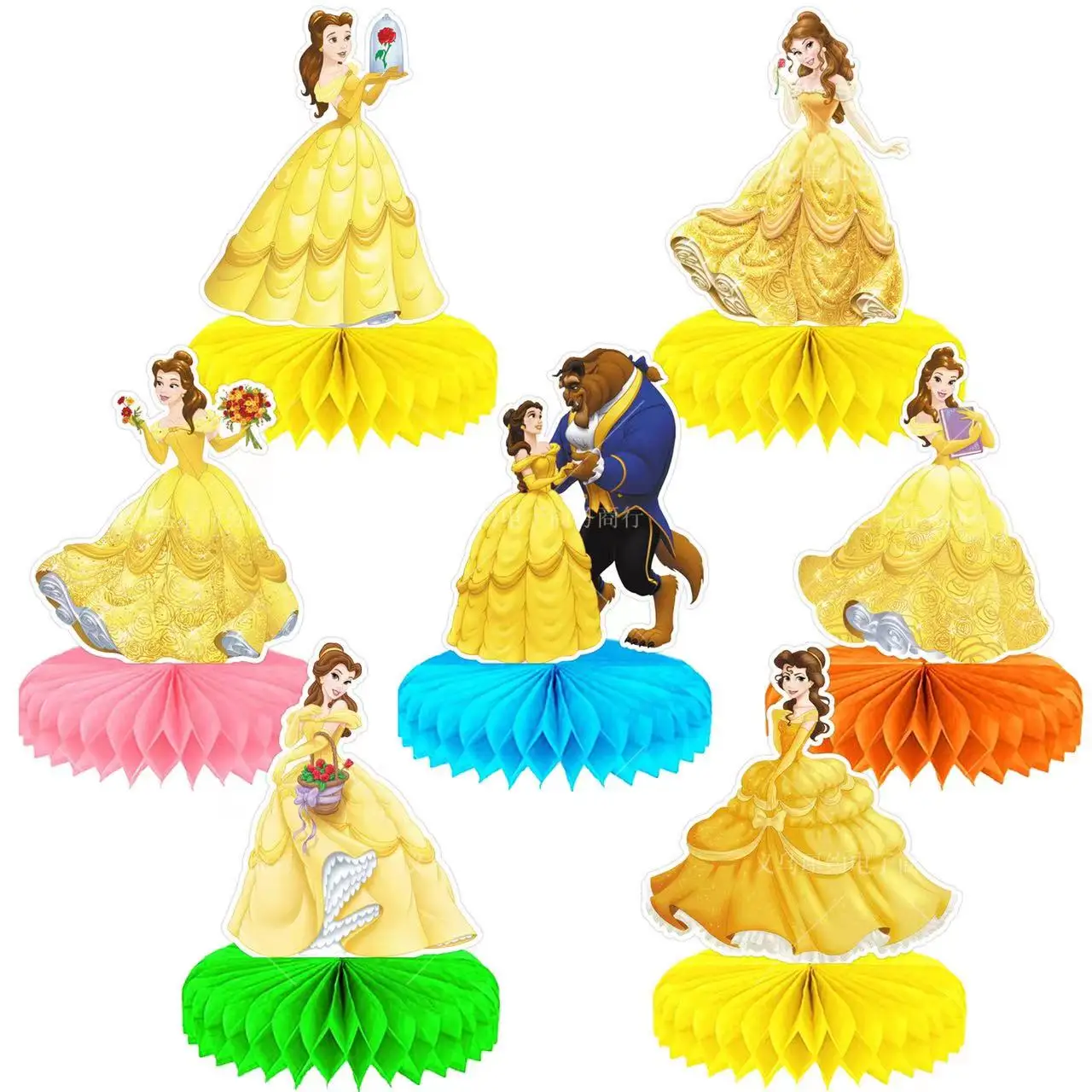 Disney Princess Beauty And The Beast Birthday Party Supplies Decor Tableware Cups Plate Balloon Tablecloth Banner Baby Shower