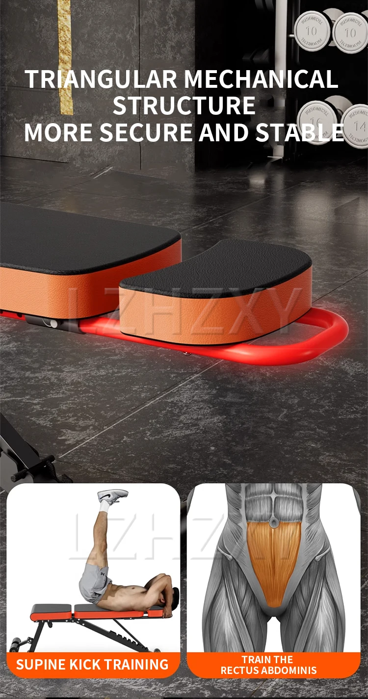 Description Picture 5 of itemDumbbell bench folding bench press fitness men's home sit-up aid multi-functional exercise professional dumbbell bench