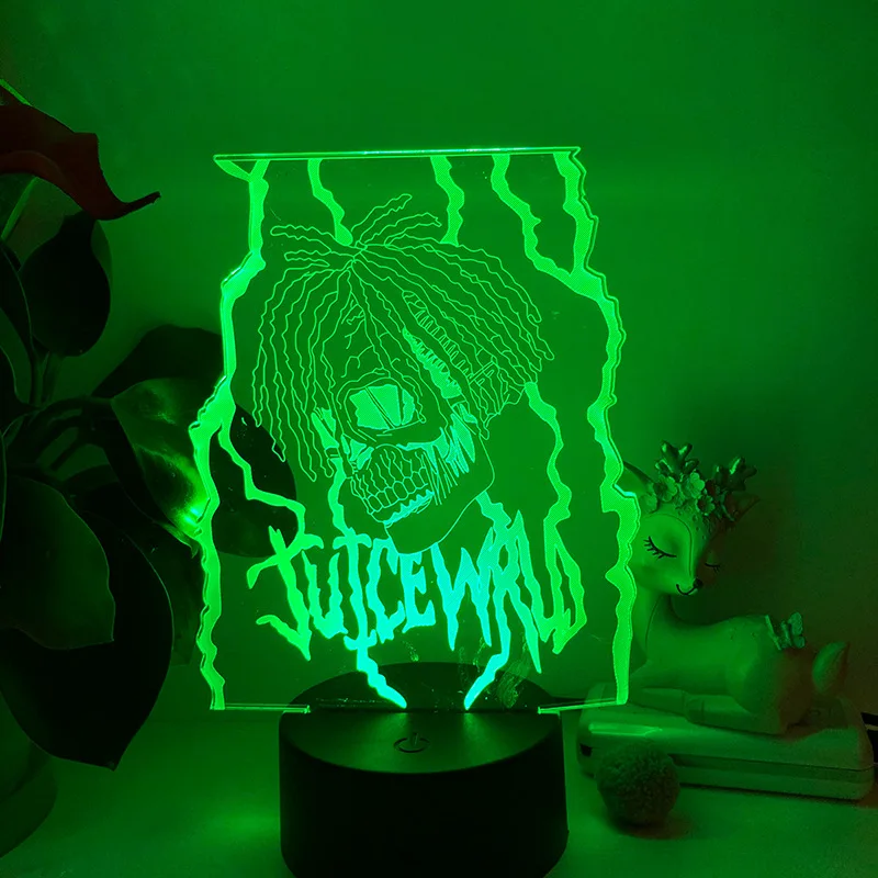 3D Illusion Lamp JUICE WRLD 999 CRY BABY LED Night Light for Home Bedroom Decor Kids Cool Gifts Bedside Table Night Lamp JUICE