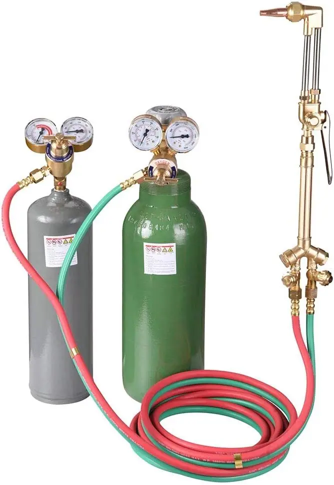 Portable Heavy Duty Welding Torch Kit Tank Oxygen Acetylene Oxy Cutting Brazing Goggles Welder Tool Set