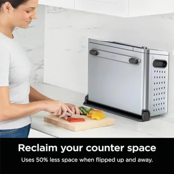 10-in-1 Digital Air Fry Oven with Extra Large Capacity Flip Up and Away Design Stainless Steel Body Precise Temperature Control 2
