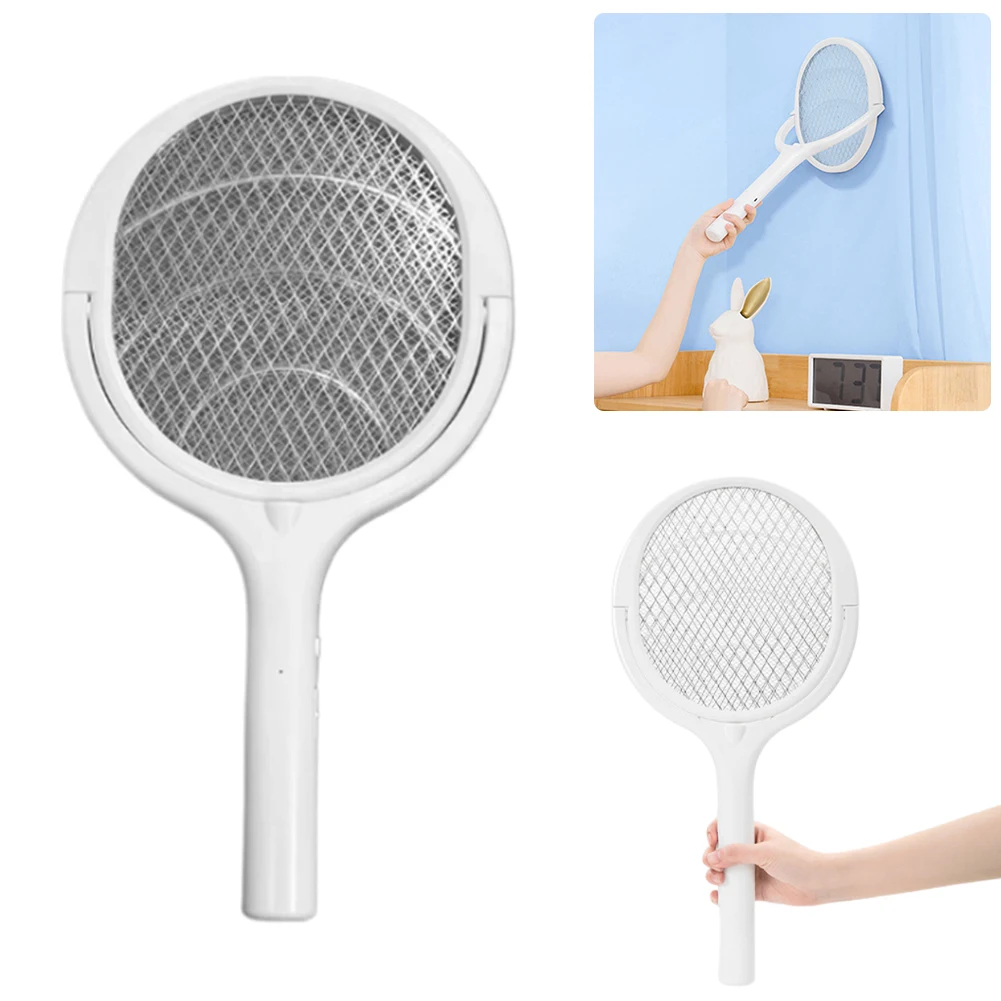 

Rotating Head Fly Swatter Racket Rechargeable Mosquito Killer 5/6 in 1 Electric Fly Swatter with Telescopic Rod for Home Indoor