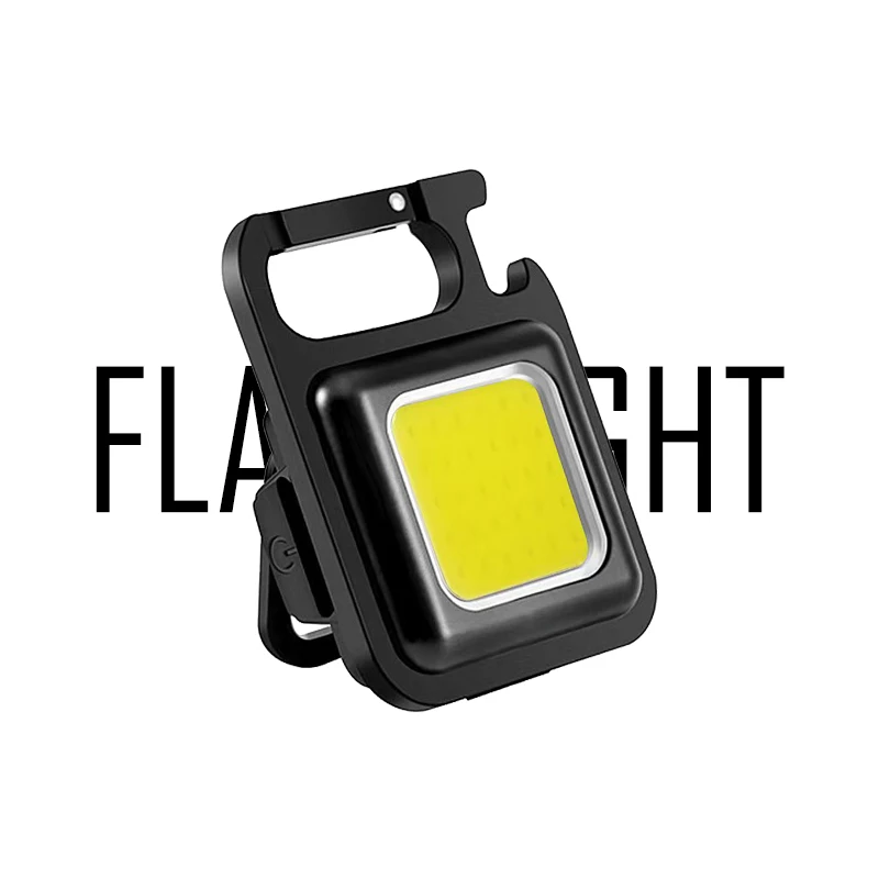 Mini LED Flashlight Work Light Rechargeable Glare COB Keychain Light Portable Flashlight Outdoor Camping Small Corkscrew led flashlight camping lights led work light keychain light work light