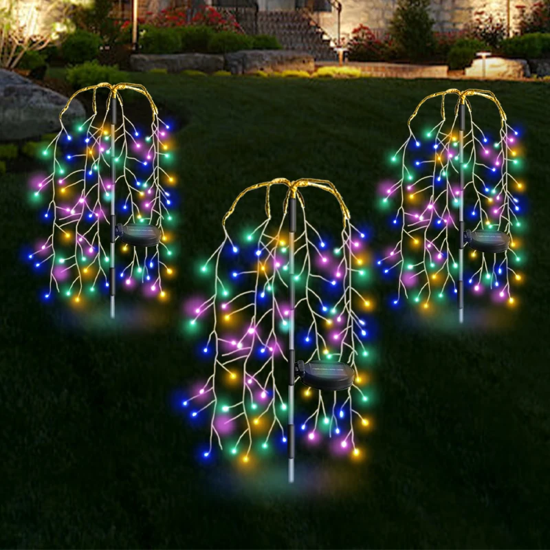 Upgrade LED Solar Power Firework Lights Garden Decoration Fairy Lights Waterproof Outdoor Dandelion Lawn Lamp Patio Garden solar fairy lights