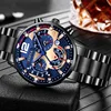 GENEVA Men's Creative  Six-Pin Watch Alloy Steel Band Quartz Watch Men Watch New Luxury  Men's Quartz WristWatch 5