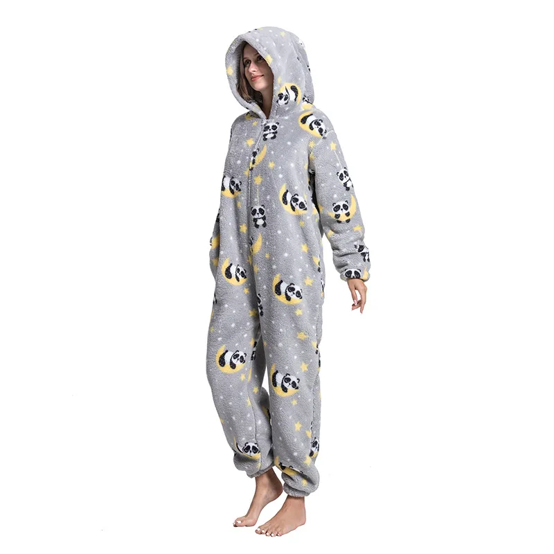 

Unisex Panda Costumes Onesies Alpaca Penguin Dog Shark Printing Cosplay Pajamas Adult Pyjamas Animal Sleepwear Jumpsuit