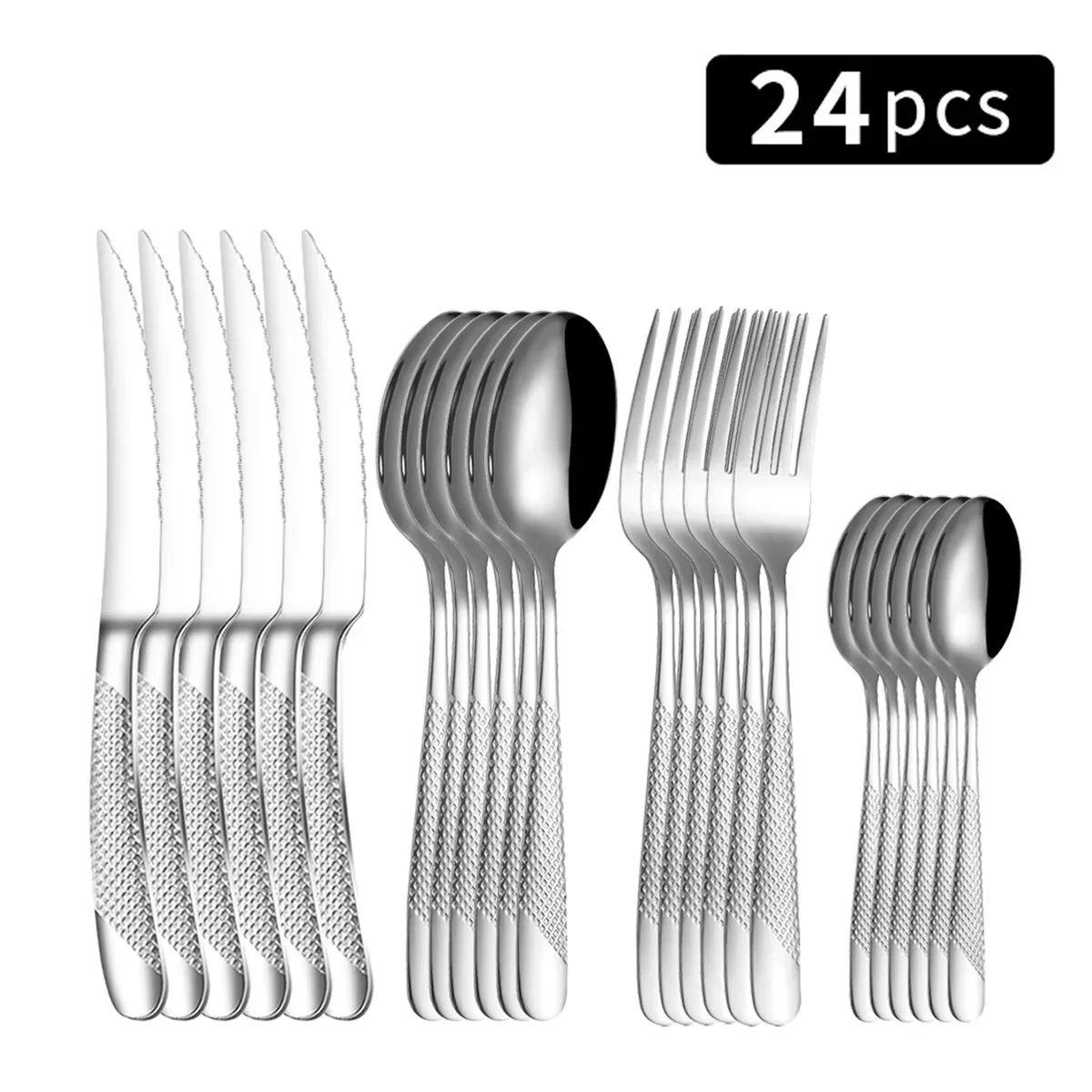 24PCS- Silver