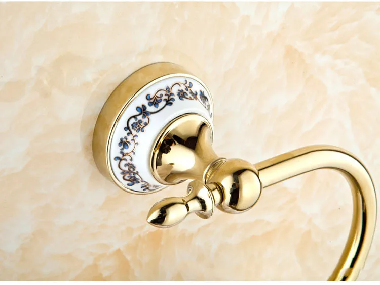 1PC Brass Hand Towel Round Holder Ring Kitchen Bathroom Hardware Accessory KG