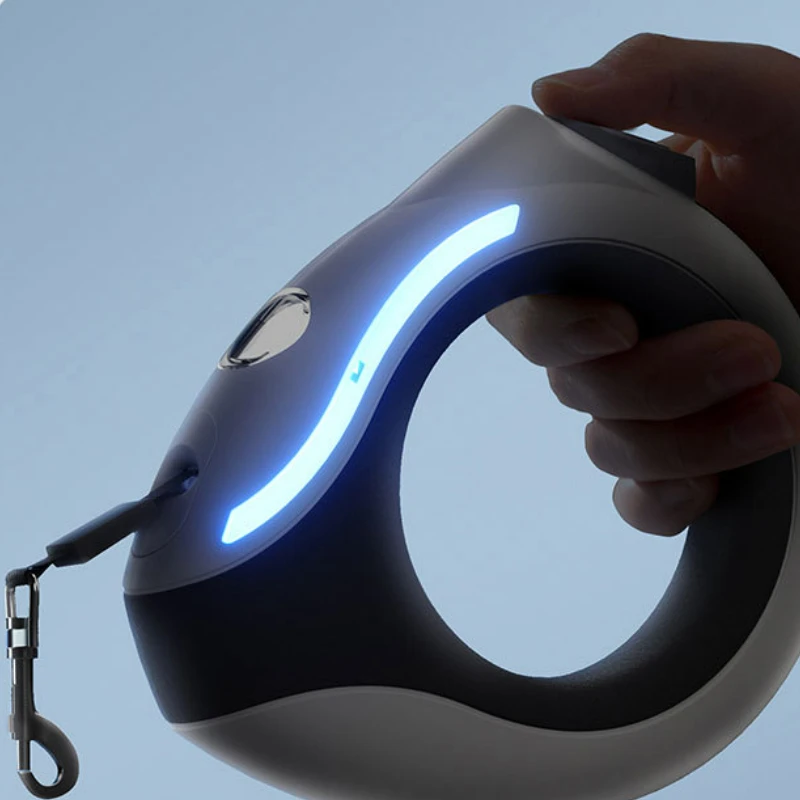 

Прочный поводок для собак 3 м, автоматический Выдвижной Нейлоновый Поводок для кошек, Светодиодный светящийся поводок для прогулок и бега