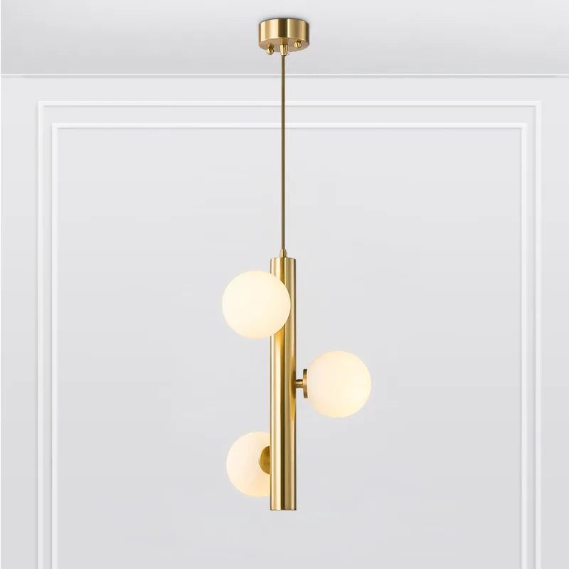 

Nordic minimalist postmodern chandelier restaurant bedroom bedside lamp creative personality spherical small chandelier