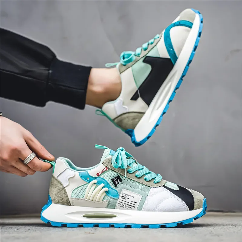 SYTK Fashion Designer Men Shoes Dissolve Thick Shoes Casual Sneakers Men Platform Trend  Chunky Sneakers Walking Shoes 5