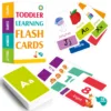 58PCS ABC Alphabet Flashcards Montessori Early Education Toys Baby  Shapes Animals Learning Cards Games Puzzles For Kids Gifts 1