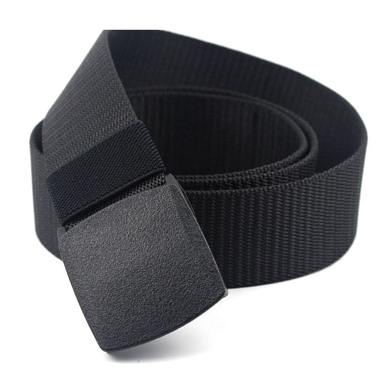 

Men's Wearable Nylon Training Waist Army Tactical Belt Waistband Outside With Plastic Buckle Solid Cummerbunds High Quality Belt