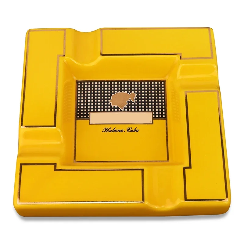 Cigar Ashtray ceramic ashtray cigarettes ashtray Cohiba Large Ceramic 4 Slot Tray Creative Luxury Desk Office Smoking Accessories