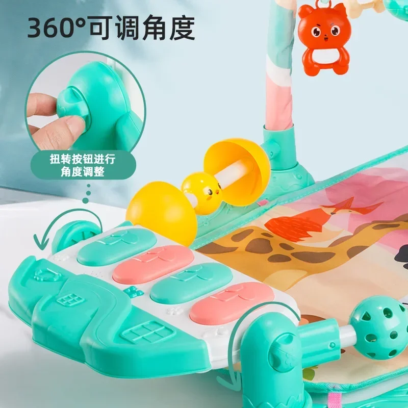 Musical Baby Play Mat Pedal Piano Activity Gym Hang Doll Educational Mat Baby Activities 3-12 Months Gift musical playmat baby play gym toys