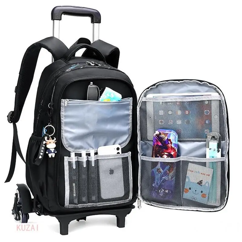 Wheeled Children Rolling School Bags for Girls Student Shoulder