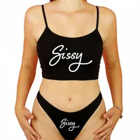 Ensemble de sous-vêtements sexy blancs pour femmes : Crop top, débardeur et string – Collection été 6