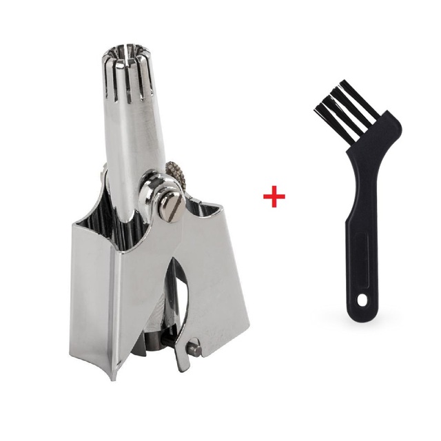 Trimmer Set For Men High Quality Stainless Steel Nose Razor Shaver Manual Washable Nose Ear Hair Trimmer With Brush