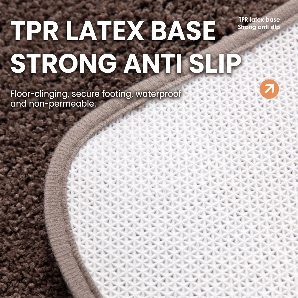 Luxurious Ultra-Absorbent Plush Bath Rug - Anti-Slip and Super Soft