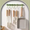 1PC No Punching Required Kitchen Hooks Slide Removable Wiping Cloth Pot Shovel Carrier Kitchenware Storag 2