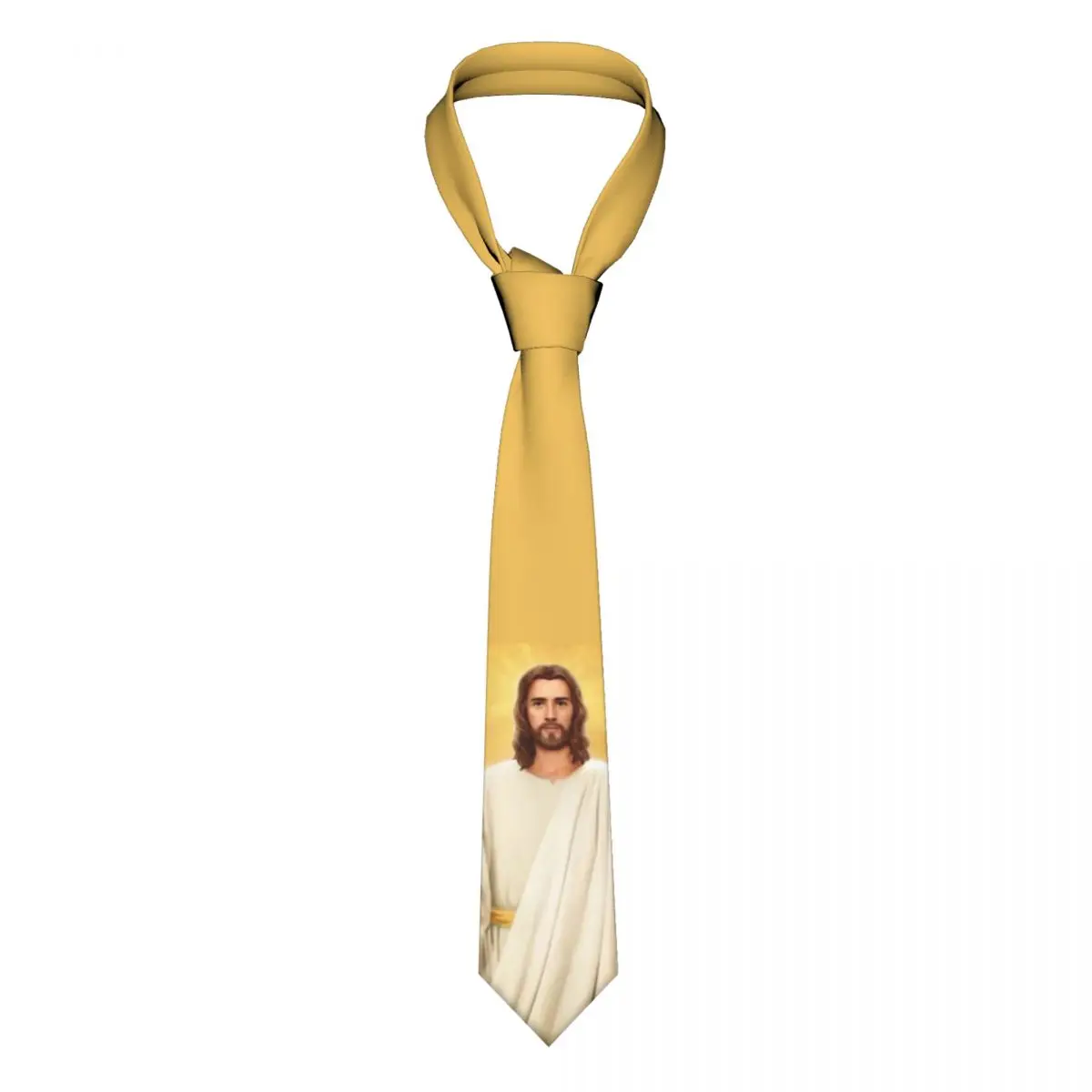 

Jesus Christ God Necktie Unisex Polyester 8 cm Christian Neck Ties for Mens Silk Wide Daily Wear Cravat Party