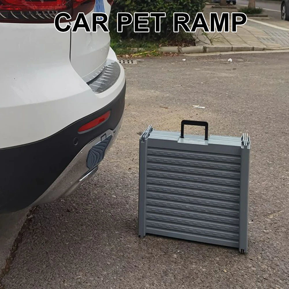 Folding Extra Wide Dog Steps 59x15.8 Inch Foldable Car Ramp for Dogs Dog SUV & Truck Ramp for Medium & Large Dogs Get Into A Car