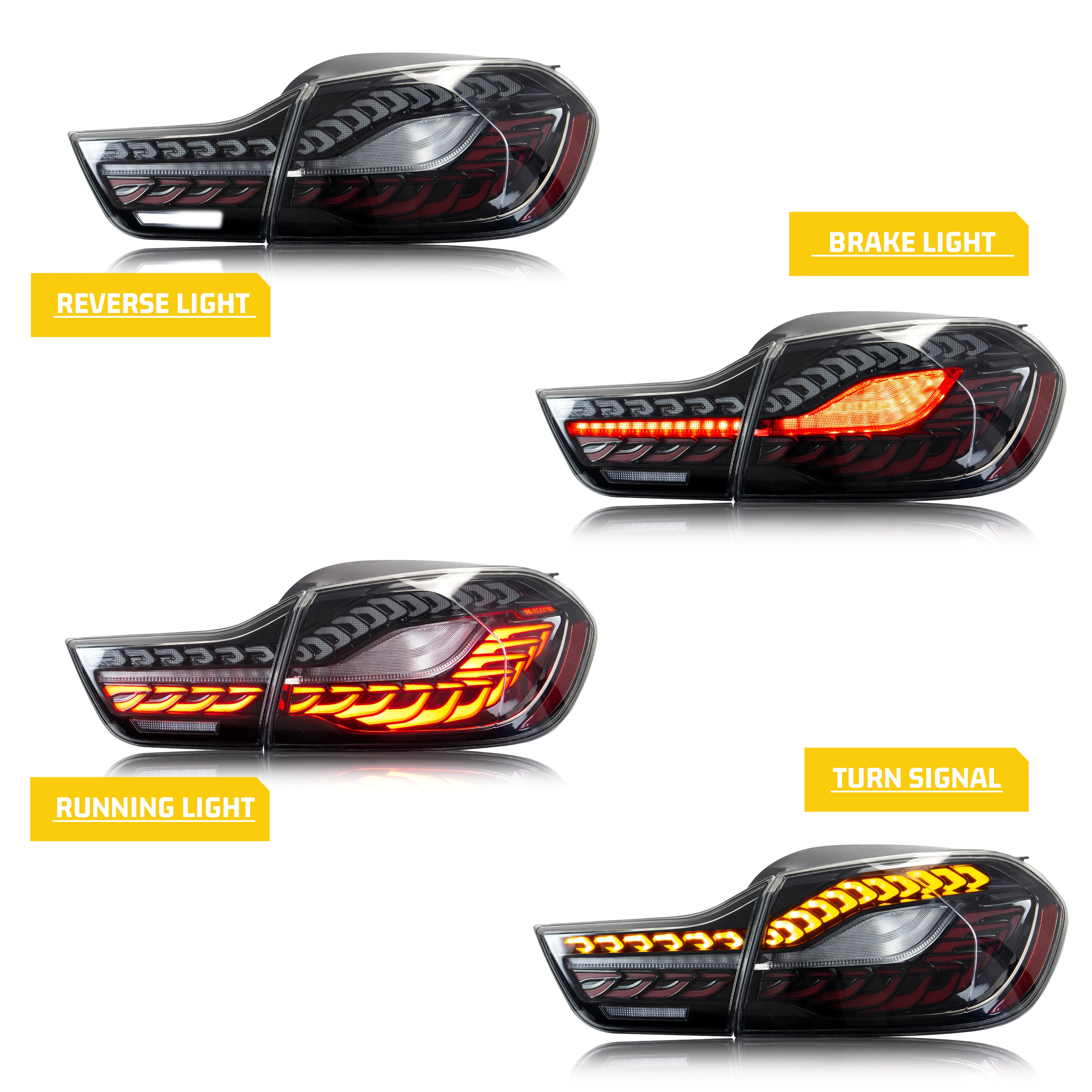 LEDテールライト 赤 新品未使用 M4 GTSタイプ GTS RED Full LED Tail Lights For BMW M4 F32 F33 F36 F82 F83