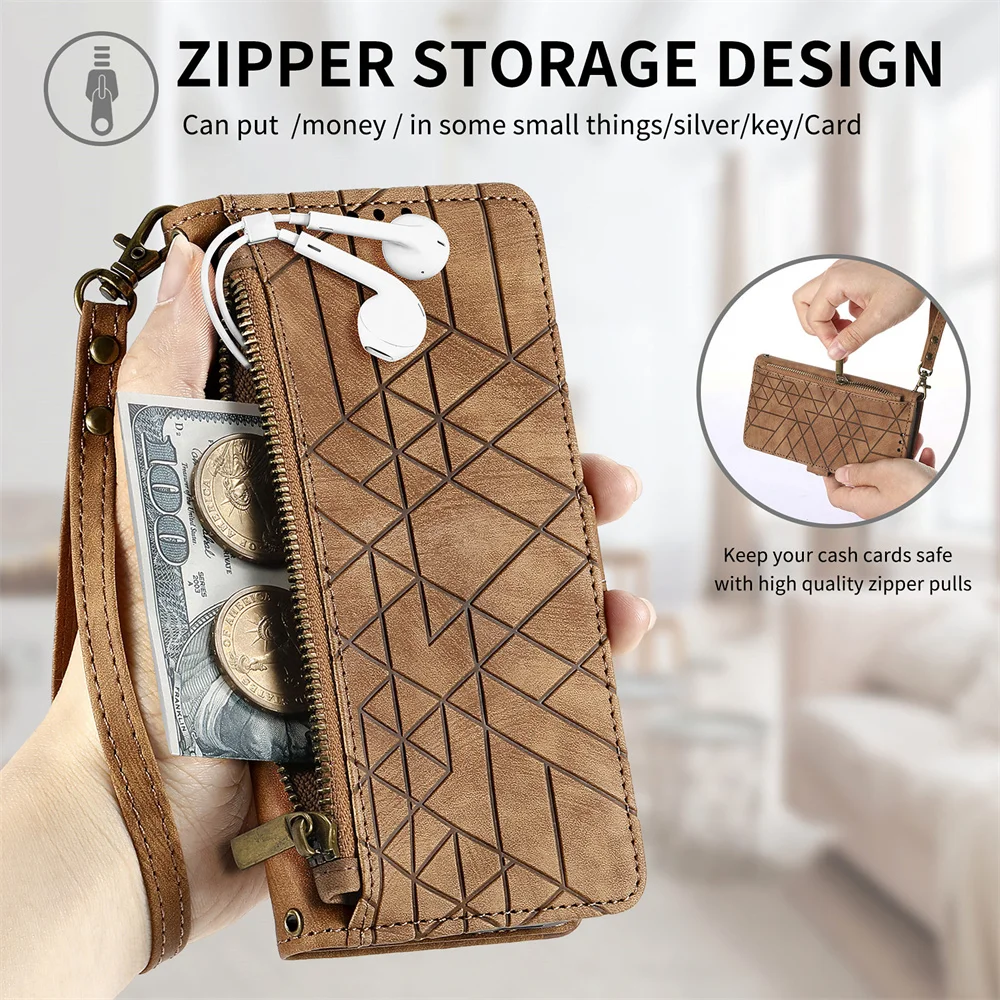 Edge60 Stylus Leather Zipper Wallet Case