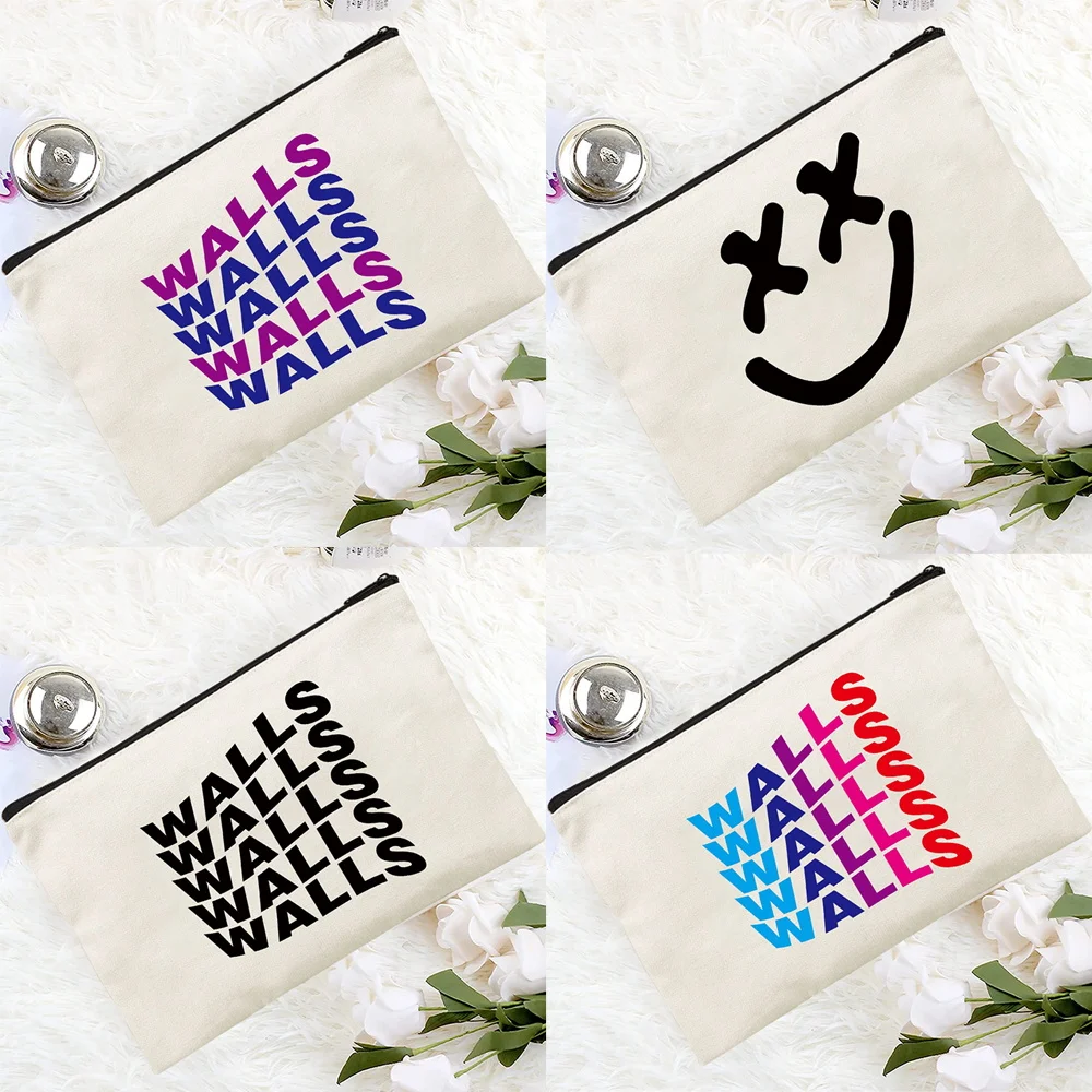 

Women's Cosmetic Bag Toiletries Organizer Zipper Makeup Bags Purse Printing Walls Series Travel Cosmetics Storage Clutch
